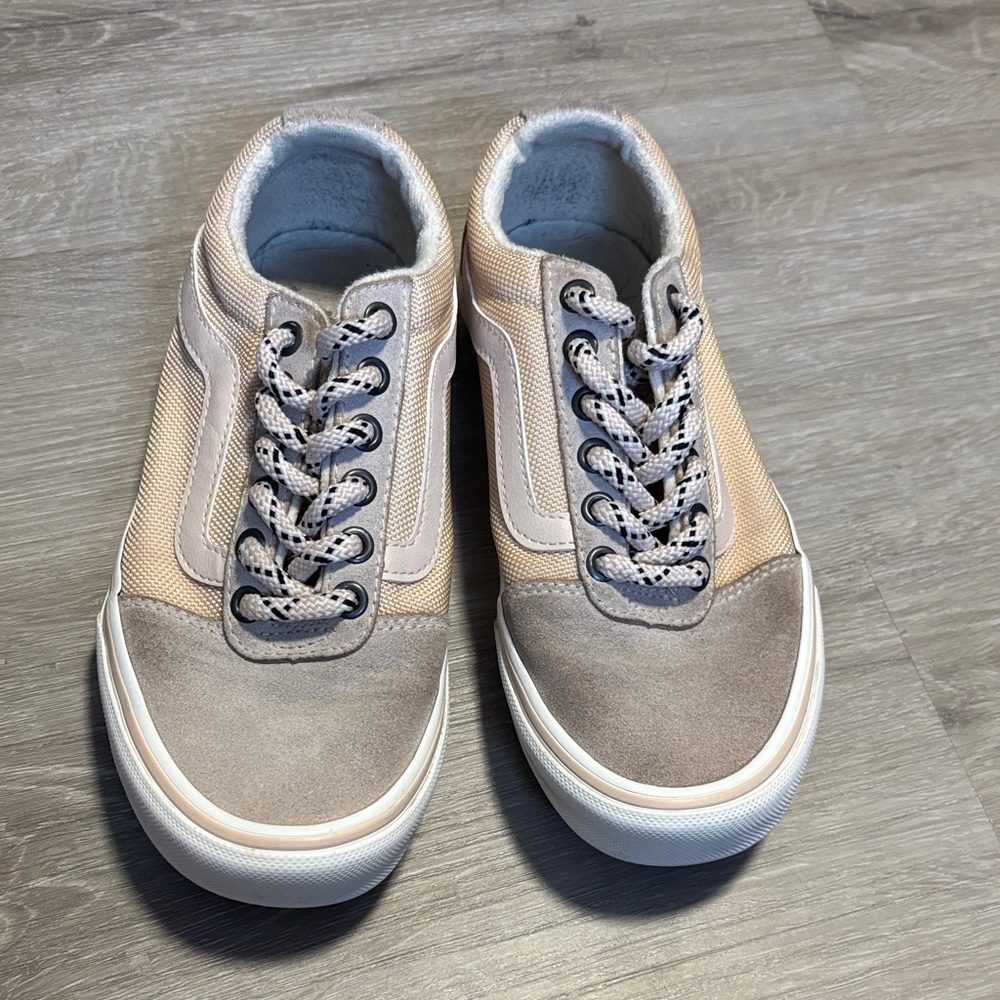 Vans Beige and Gray Women’s Sneakers